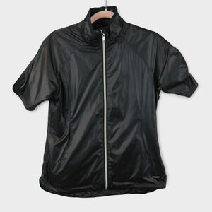 Sunice Britanny Water Repellent Black Rain Jacket Size Small EUC